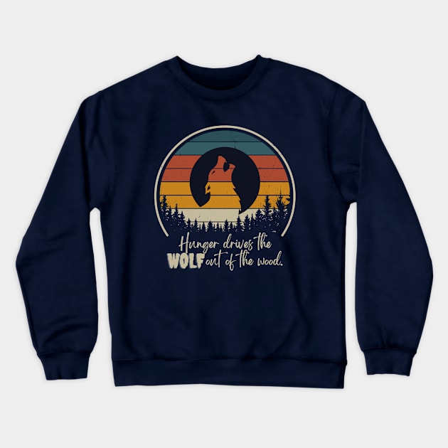 WOLF in the Woods Silhouette Crewneck Sweatshirt by ColorShades